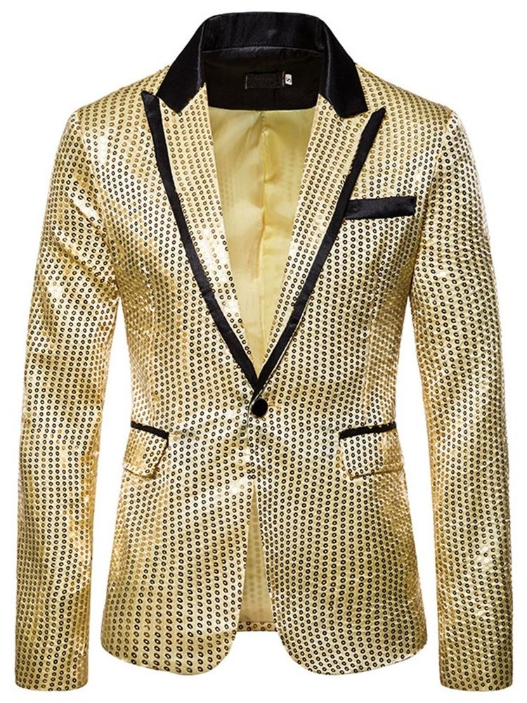 Blazer De Lazer Masculino Slim Color Block One Button