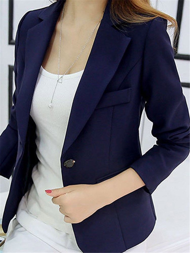 Blazer Liso Fino Feminino