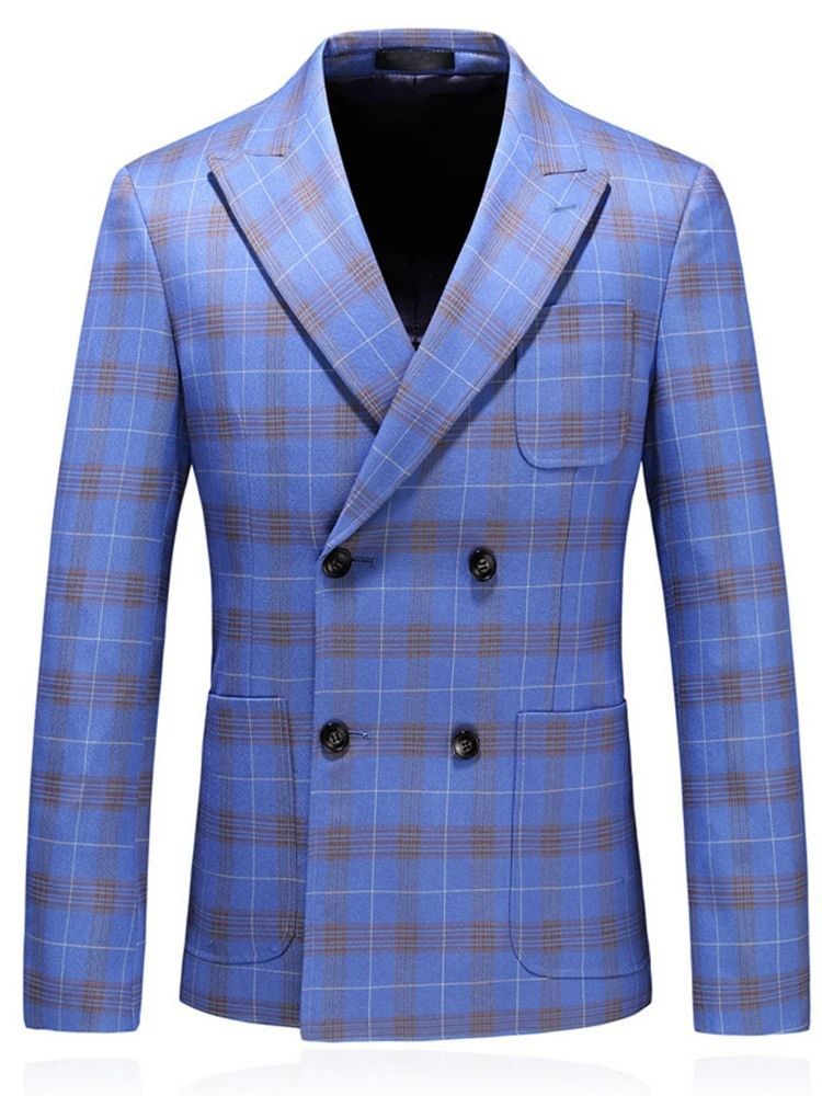 Blazer Masculino Casual Com Lapela Entalhada De Bolso