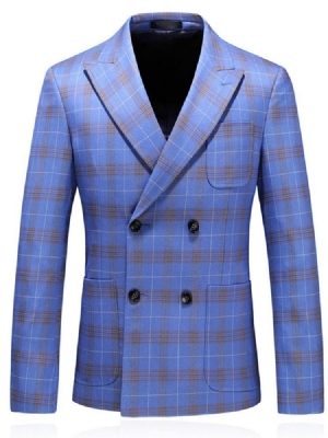 Blazer Masculino Casual Com Lapela Entalhada De Bolso