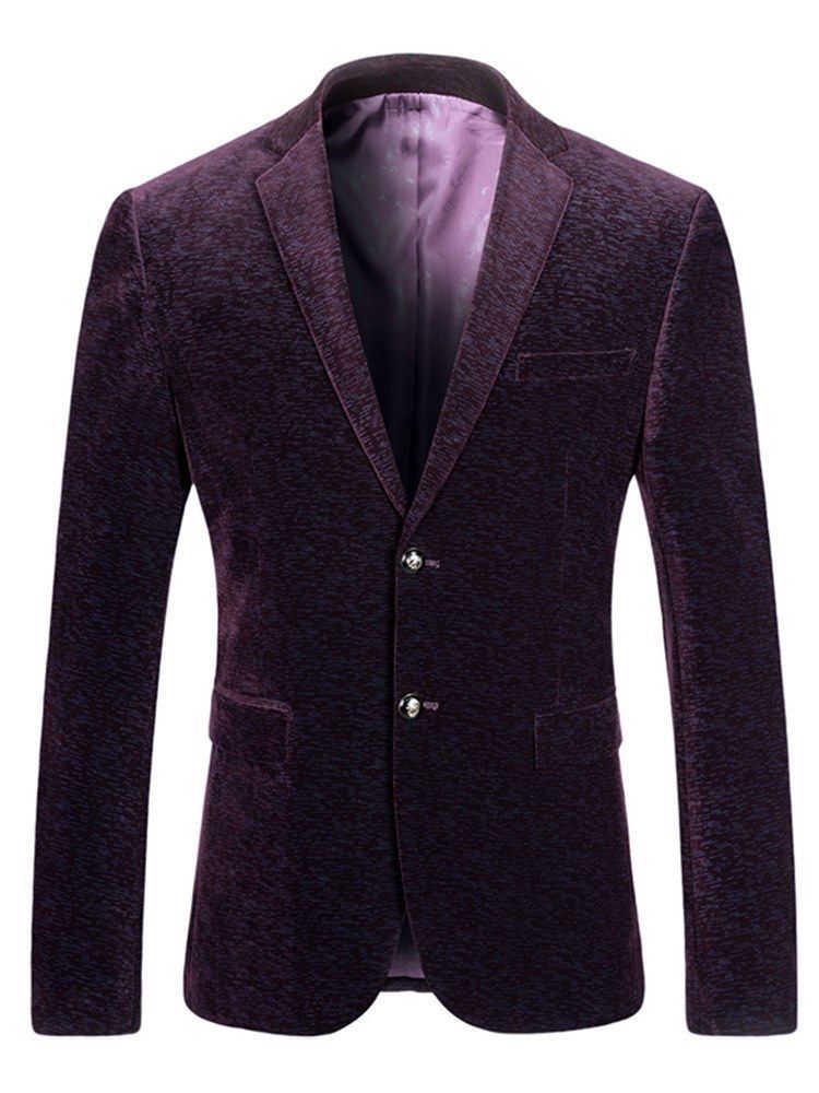 Blazer De Smoking Casual Masculino Com Lapela Entalhada Estampada