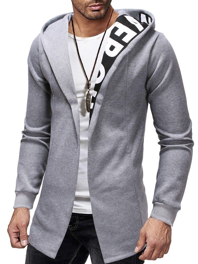 Cardigan Patchwork Thick Casual Masculino Hoodies Slim