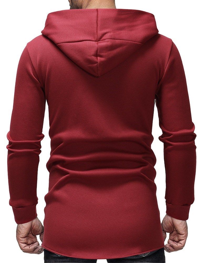 Cardigan Patchwork Thick Casual Masculino Hoodies Slim