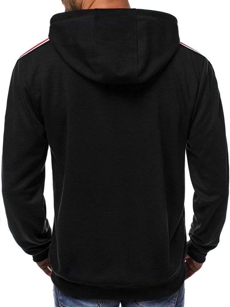 Color Block Pocket Loose Hoodies Masculinos