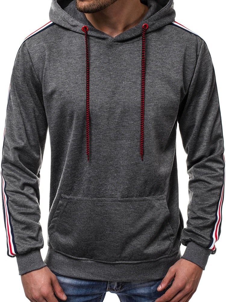 Color Block Pocket Loose Hoodies Masculinos