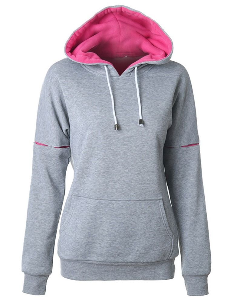 Moletom Feminino Padrão Com Cordões De Inverno