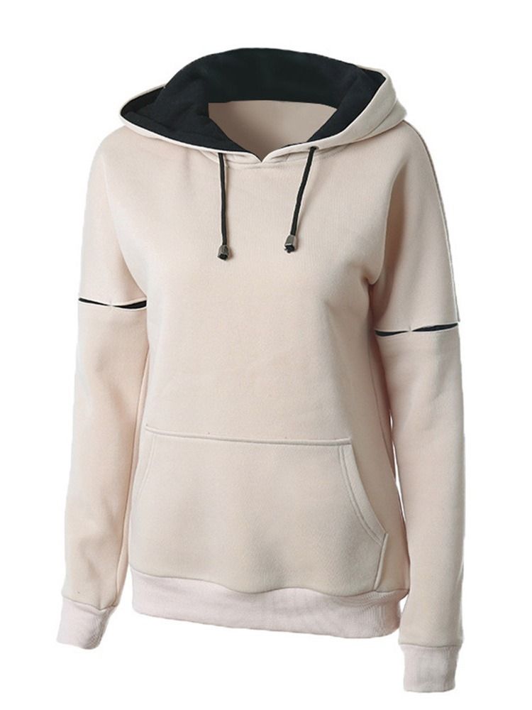 Moletom Feminino Padrão Com Cordões De Inverno