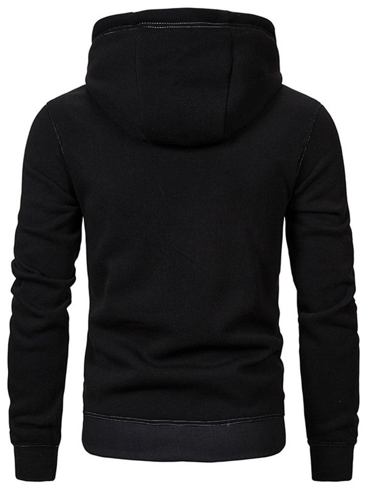 Pulôver Pocket Plain Slim Hoodies Masculino