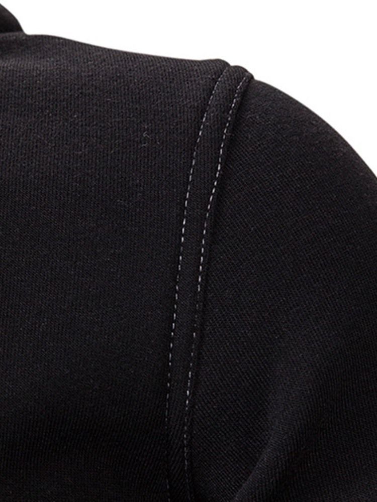 Pulôver Pocket Plain Slim Hoodies Masculino