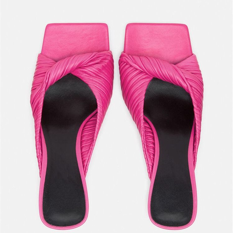 Chinelos Femininos De Salto Agulha Flip-flop