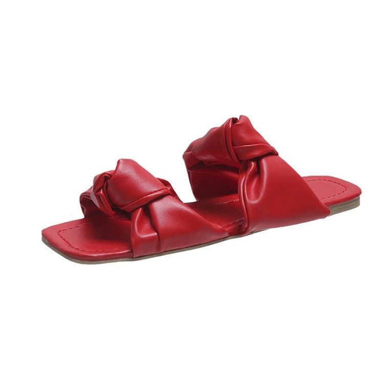 Fio Flip-flop Feminino Liso Com Chinelos Casuais