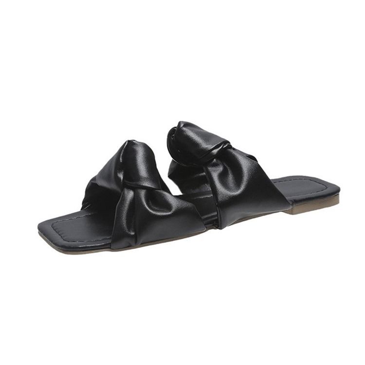 Fio Flip-flop Feminino Liso Com Chinelos Casuais