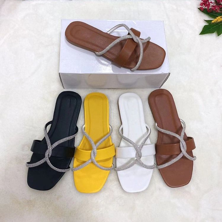 Flip-flop Feminino Liso Com Patchwork