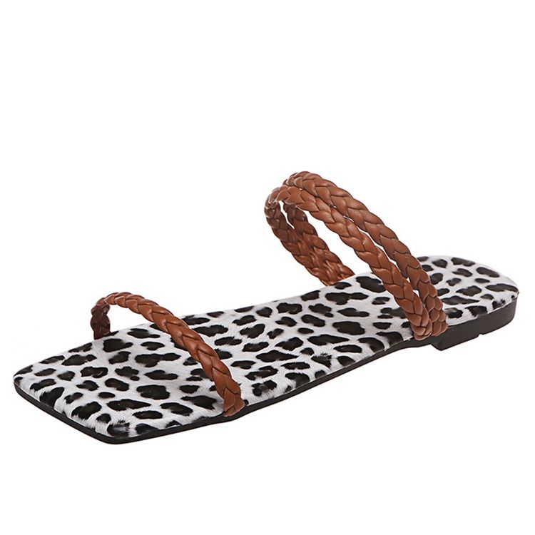 Oco Plano Com Chinelos Femininos Lisos Flip-flop