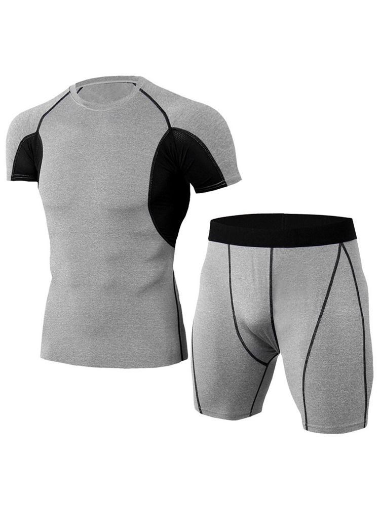 Calção De Cor Masculina Conjunto Esportivo