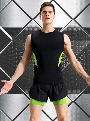 Masculino Patchwork Color Block Shorts Pullover Conjuntos De Esportes